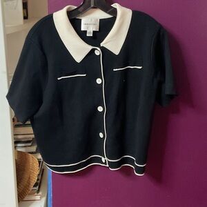 Industry Black and White Women's Cardigan Sweater